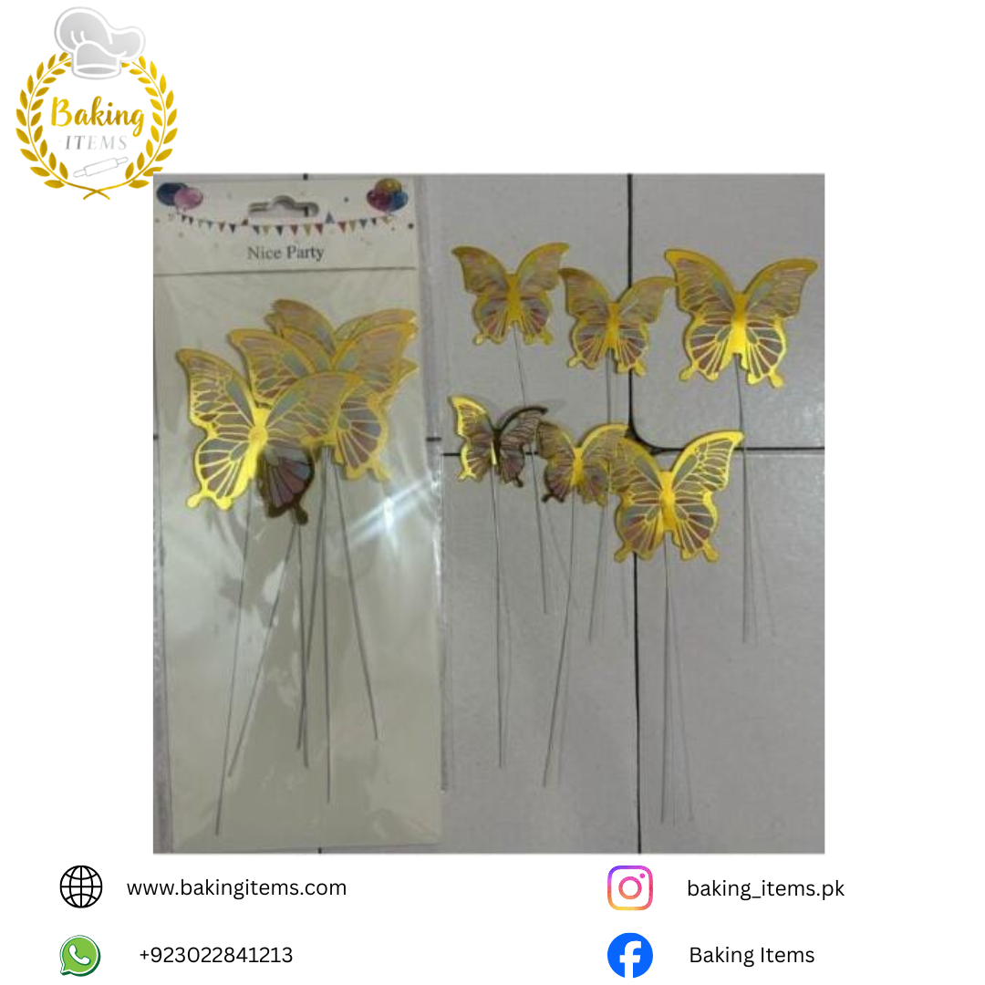 Multi Butterfly with Stick β Pack of 6 Pcs