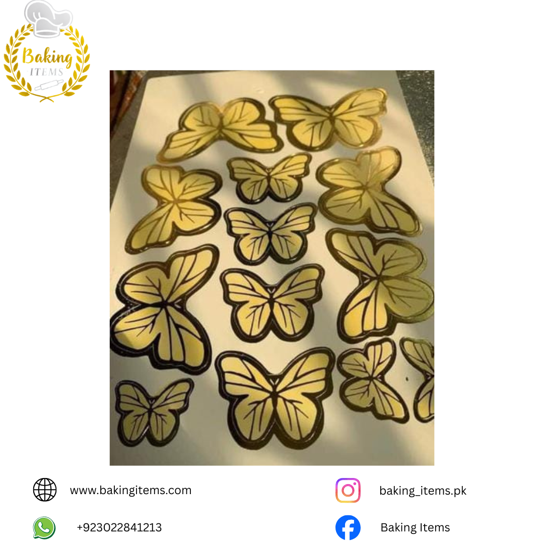 13 Pcs Yellow Butterfly β Cake Decoration