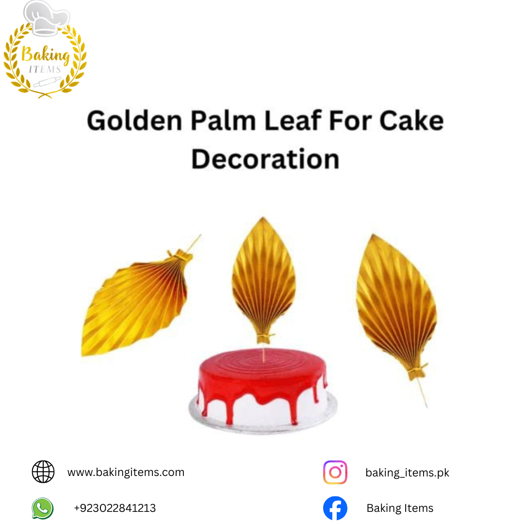 Golden Palm Leaf β Cake Decoration