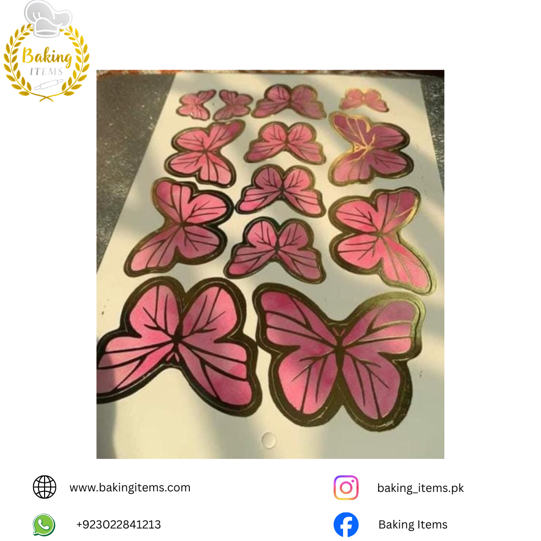 13 Pcs Pink Butterfly β Cake Decoration
