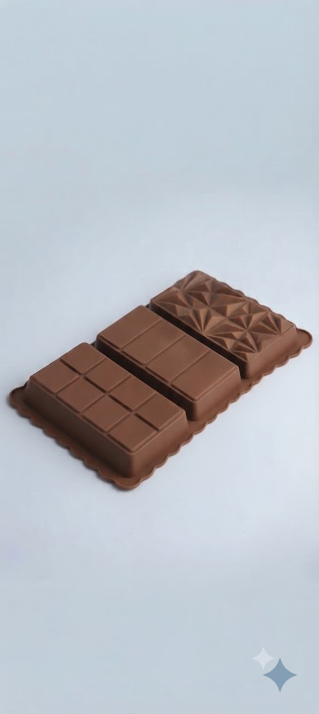 3 Cavity Kunafa Chocolate Mold – Premium Food Grade Silicone Mold for Dubai Kunafa Chocolate Bars