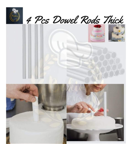 4 Pcs Dowel Rods Thick