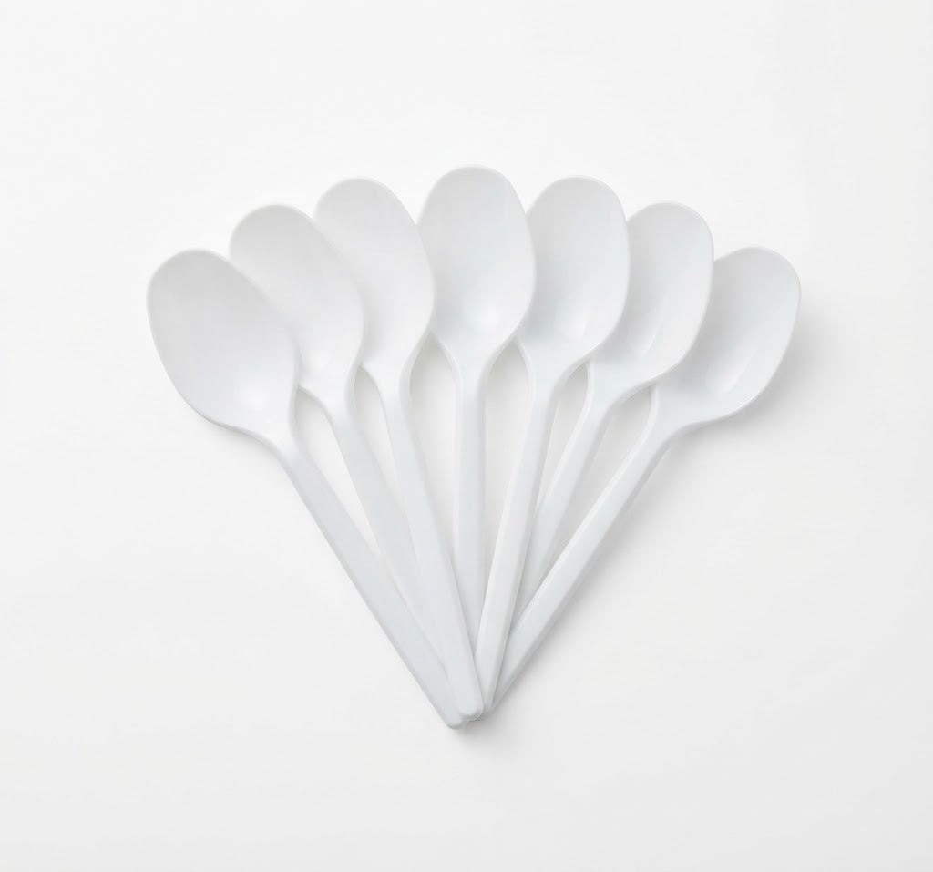 Disposable Plastic Spoons Pack of 10 Pcs | Single Use Spoons for Desserts, Parties & Events