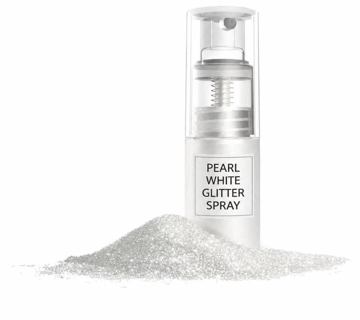 Edible Pearl White Glitter Spray – Premium Metallic Food Spray for Cake Decorating, Cupcakes & Desserts