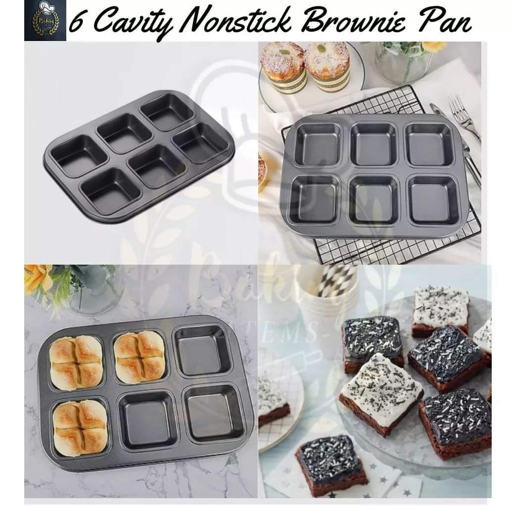 6 Cavity Nonstick Brownies Pan