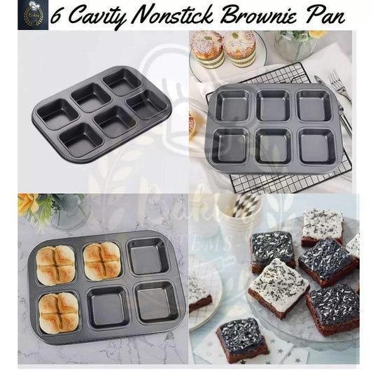 6 Cavity Nonstick Brownies Pan