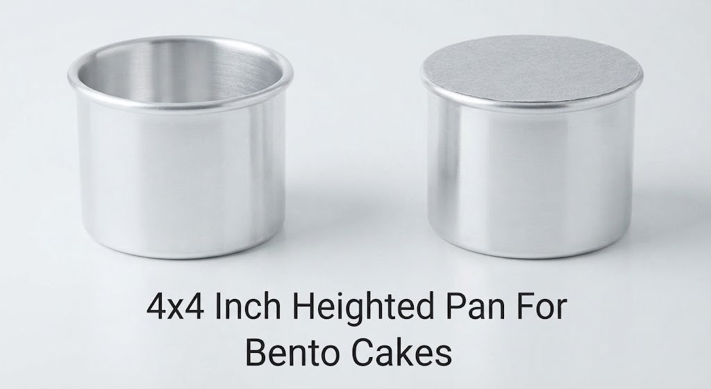 4x4 Inch Tall Bento Cake Pan | Mini Square Cake Baking Pan for Bento & Small Cakes
