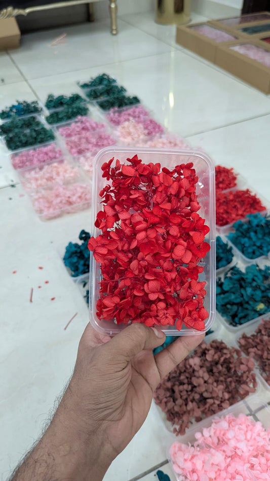 Red Hydrangea Flower Box for Cake Decorating | Red Floral Cake Decoration for Birthday & Wedding Cakes