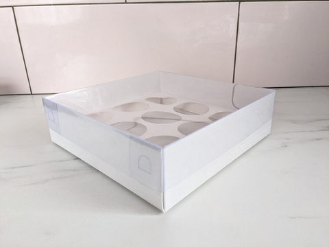 9 Cupcakes Transparent Lid Box