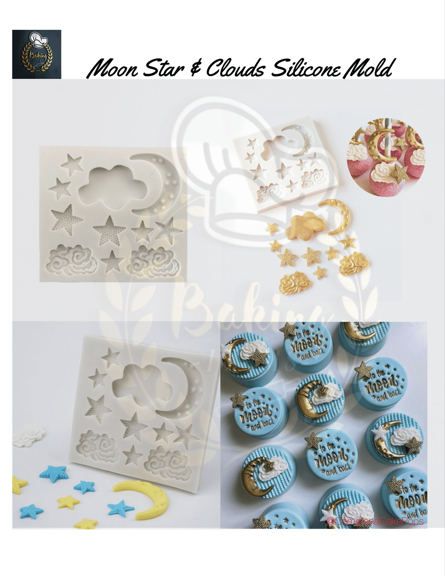 Moon Star & Clouds Silicone Mold