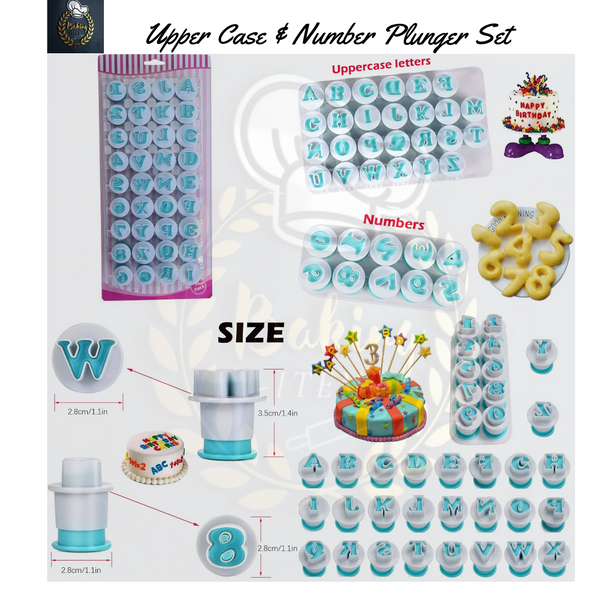 Upper Case & Number Plunger Set