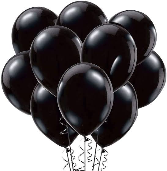 Black Metallic Balloon 12 Pcs Pack