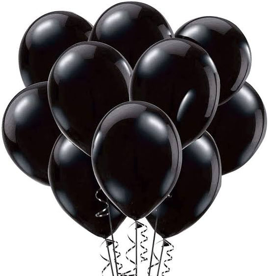 Black Metallic Balloon 12 Pcs Pack