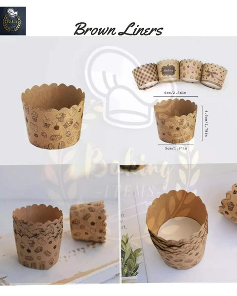 Brown Liners Pack Of 10 Pcs