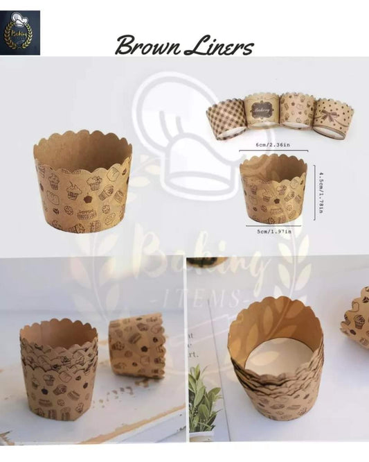 Brown Liners Pack Of 10 Pcs