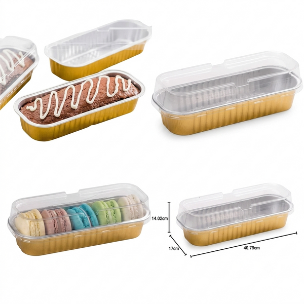 Aluminium Loaf Boxes Pack of 10 | Disposable Baking & Cake Loaf Containers