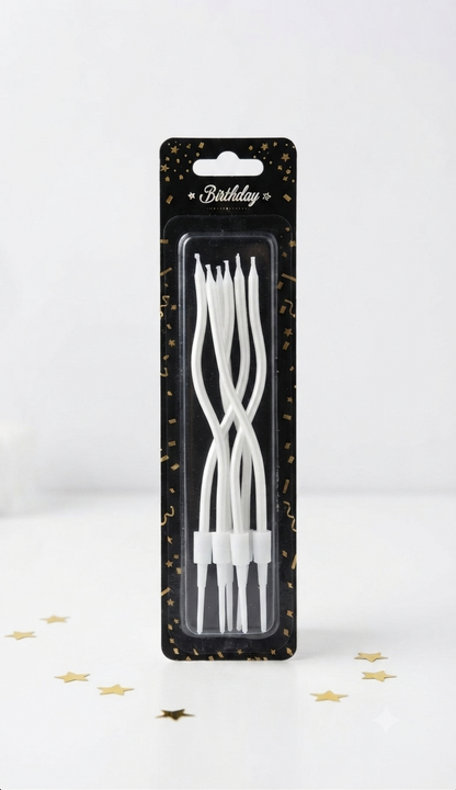 Elegant Curve Spiral Candles Set – Decorative Birthday & Cake Candles (Multi Colors Available)