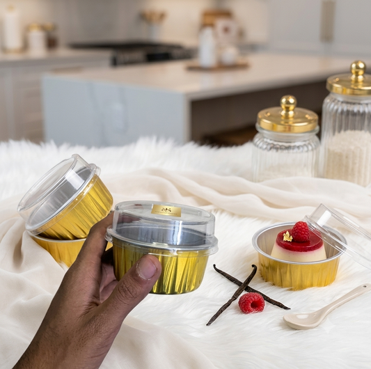 Golden Box with Transparent Lid | Multipurpose Cake & Dessert Packaging Box