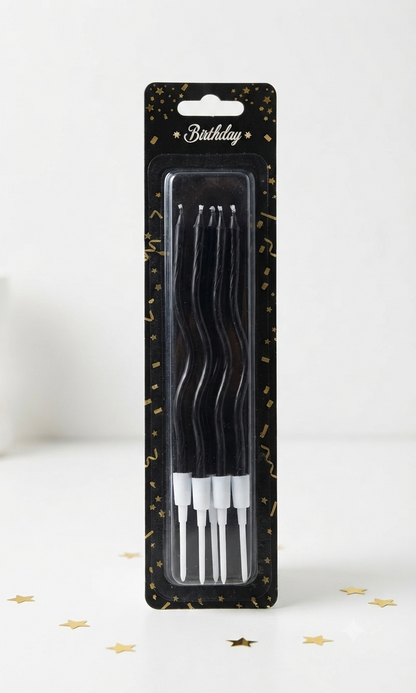 Elegant Curve Spiral Candles Set – Decorative Birthday & Cake Candles (Multi Colors Available)