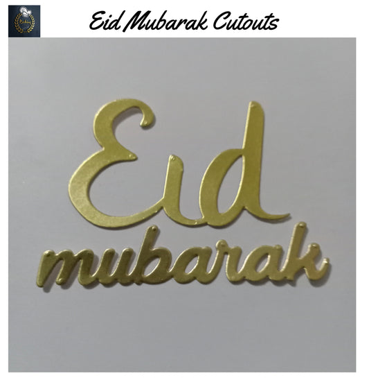 Eid Mubarak Cutouts Pack Of 5 Pcs