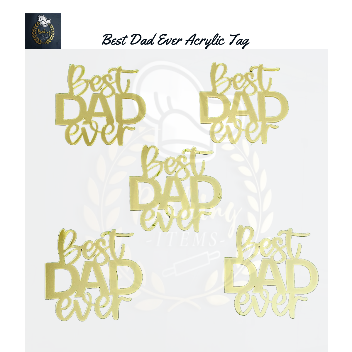 Best Dad Ever Acrylic Tags Pack Of 5 Pcs