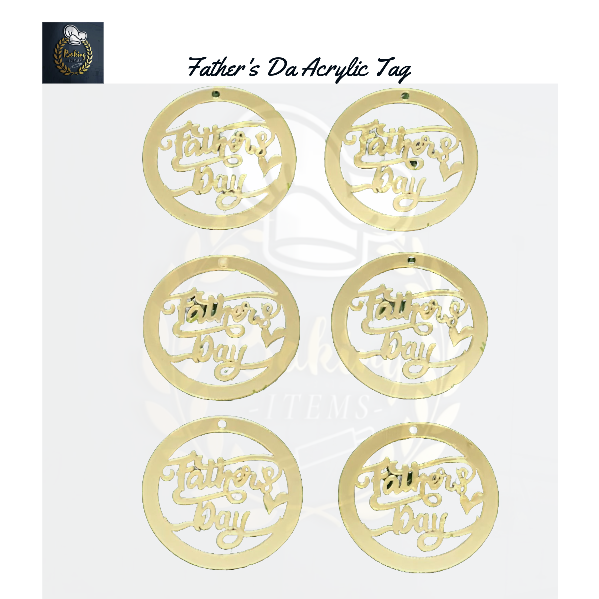 Father's Day Acrylic Tags Pack Of 6 Pcs
