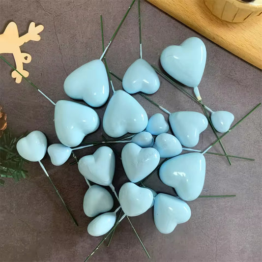 Blue Heart Faux Pack Of 20 Pcs