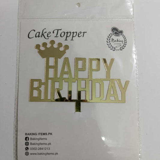 Happy Birthday Acrylic Topper