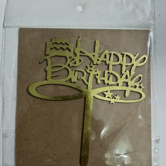 Happy Birthday Wooden Topper