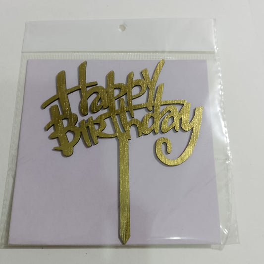 Happy Birthday Wooden Topper