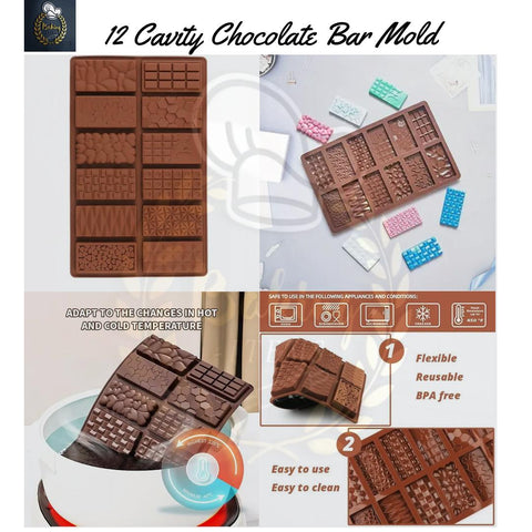12 Cavity Chocolate Bar Mold