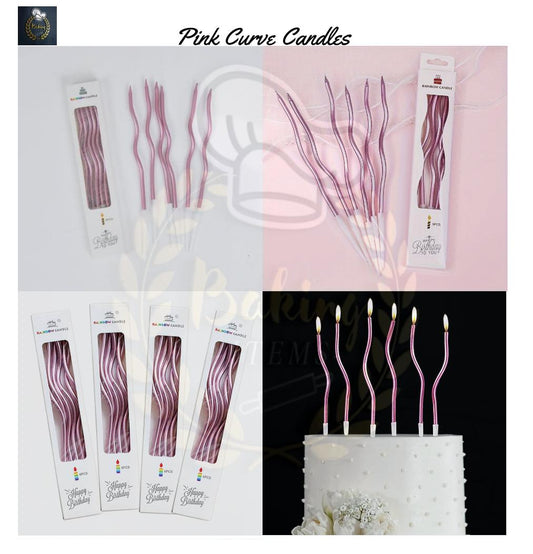 Pink Curve Candles