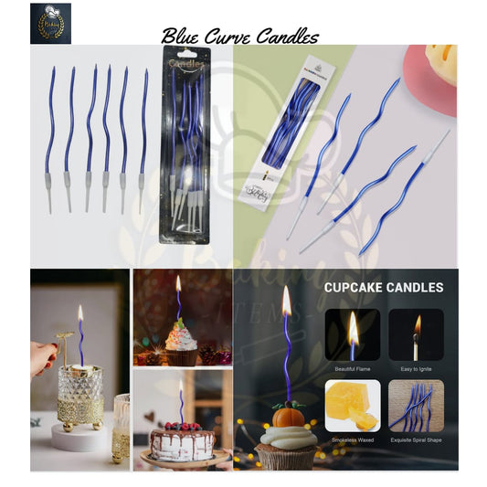 Blue Curve Candles