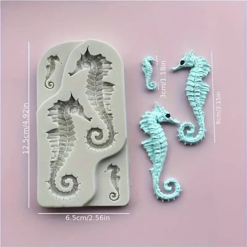 Sea Horse Silicone Mold | Fondant & Chocolate Ocean Theme Cake Decorating Mold