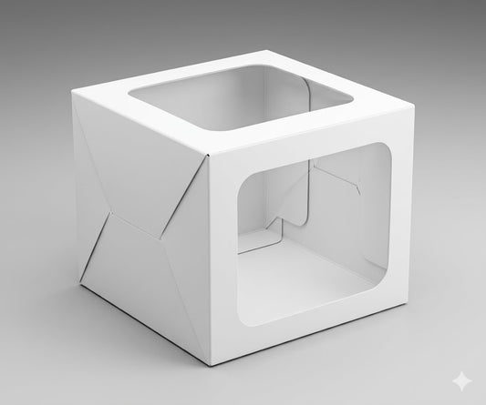 7x7x6 Inch White Cake Box