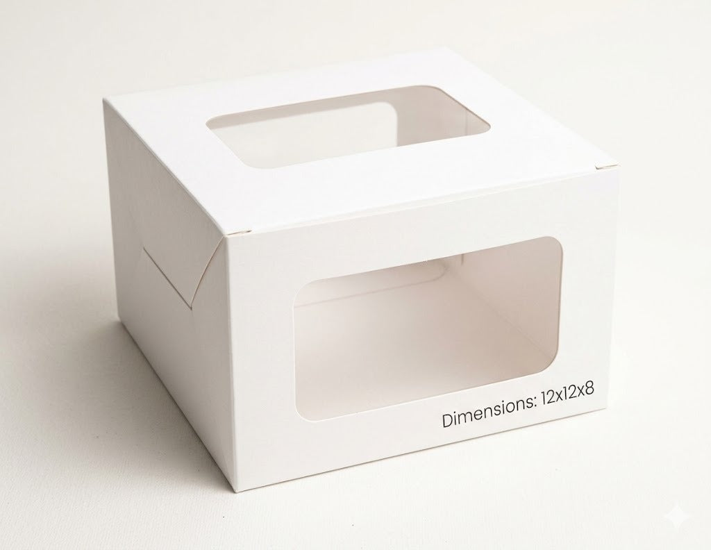 White Cake Box 12x12x8 Inch