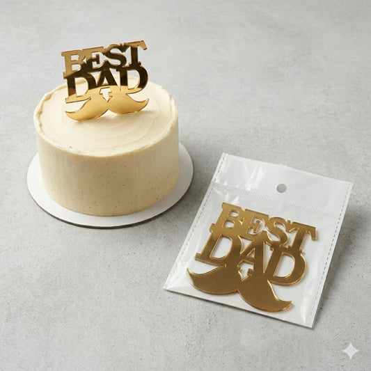 Best Dad Cake Tags – Pack of 5 Pcs