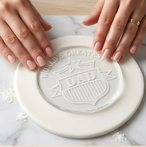 World’s Greatest Dad Cake Stamp