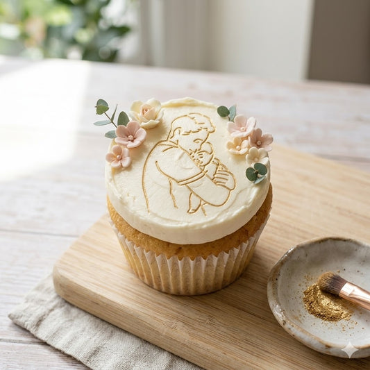 Father & Son Cake Stamp – Fondant & Cake Decoration Tool