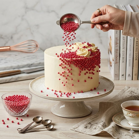 Medium Red Pearls Sprinkles 25g Bottle