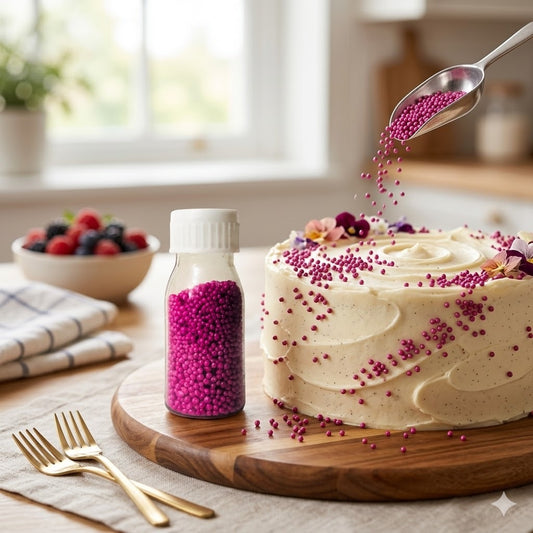 Mini Pink Pearls Sprinkles 25g Bottle