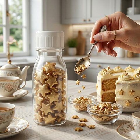 Golden Star Sprinkles 25g Bottle