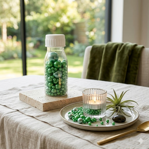 Green Mix Pearls Sprinkles 25g Bottle