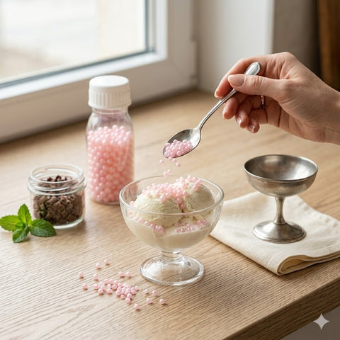 Medium Pink Pearls Sprinkles 25g Bottle