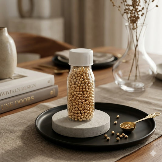 Mini Golden Pearls Sprinkles 25g Bottle