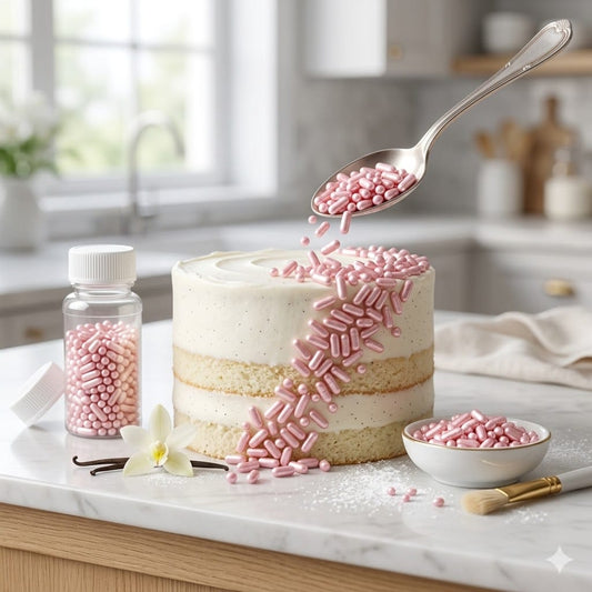Pink Rods Sprinkles 25g Bottle
