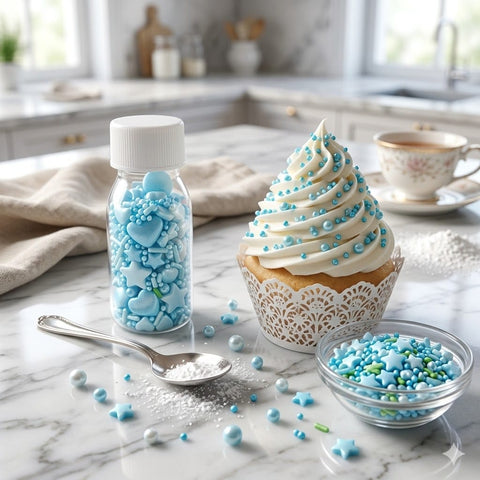 Blue Mix Pearls Sprinkles 25g Bottle