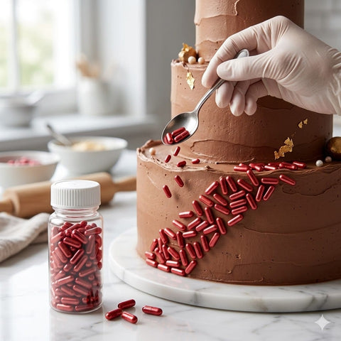 Red Rods Sprinkles 25g Bottle