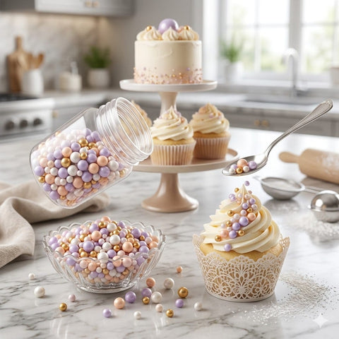 Purple Mix Pearls Sprinkles 25g Bottle