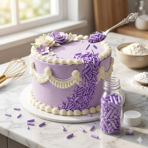Purple Rods Sprinkles 25g Bottle